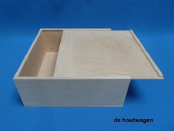 kist met schuifdeksel 25 x 25 x 10