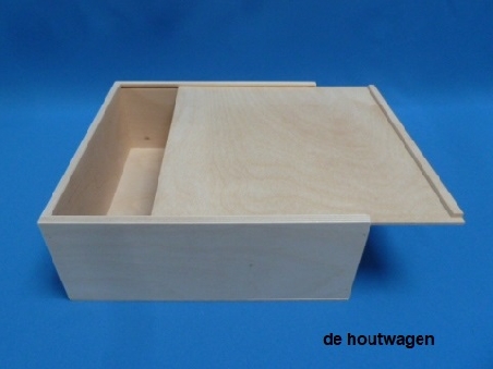 kist met schuifdeksel 25 x 25 x 10