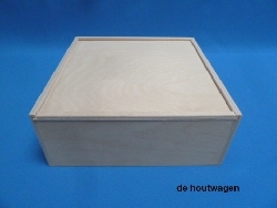 kist met schuifdeksel 25 x 25 x 10-1