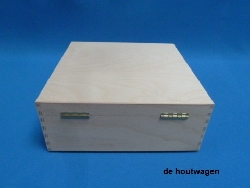 De Houtwagen | kist de luxe 19 x 19 x 7.5 | houten kisten vierkant | € 14,95