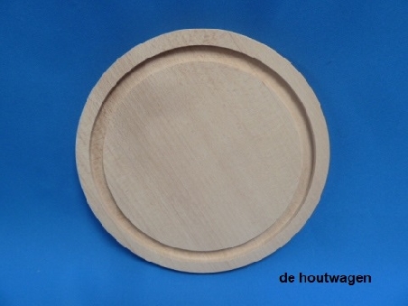 De Houtwagen | snijplank rond 22 cm. | diversen blank hout | € 6,50