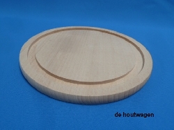 De Houtwagen | snijplank rond 22 cm. | diversen blank hout | € 6,50