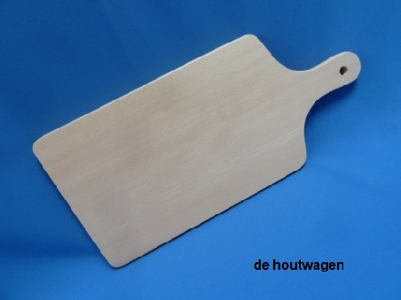 De Houtwagen | snijplank met handvat groot | diversen blank hout | € 7,95