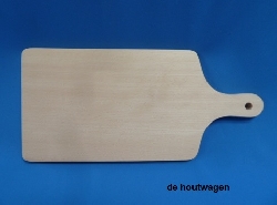 De Houtwagen | snijplank met handvat groot | diversen blank hout | € 7,95