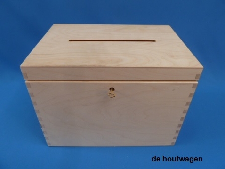 De Houtwagen | enveloppenkist 29 x 20 x 21 cm. | houten opbergkisten | € 37,50
