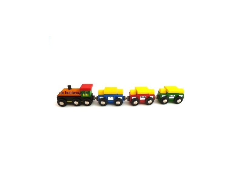 De Houtwagen | treinset met oranje lok | mentari treinen | € 10,00