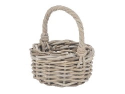 rotan kindermandje grijs