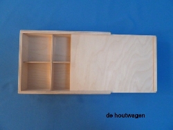 kist met 6 vakken en schuifdeksel-0