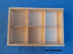 kist met 6 vakken en schuifdeksel-1