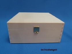 De Houtwagen | kist de luxe 15 x 15 x 6.5 | houten kisten vierkant | € 12,95