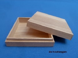 De Houtwagen | kistje vierkant 10 x 10 x 3 | houten kisten vierkant | € 4,50