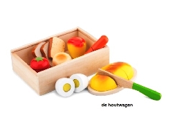 snijset ontbijt in kist