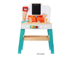 De Houtwagen | werkbankje turquoise lelin toys | kinder gereedschap | € 59,95