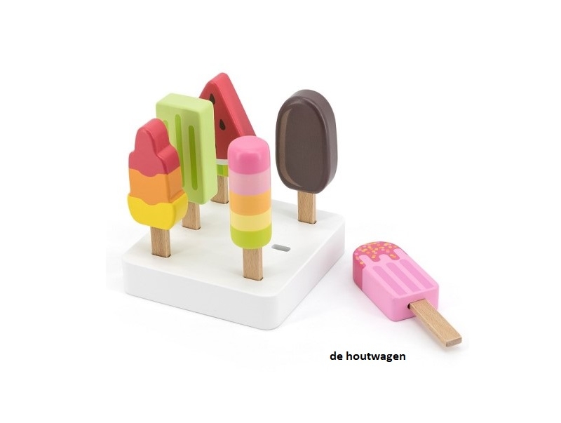 houten ijsjes set 