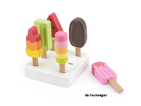 houten ijsjes set 