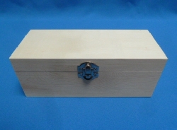 De Houtwagen | Rechthoekig Grenen Houten Opbergkist 20 x 8,5 x 7,8 cm met Deksel | houten kisten rechthoekig | € 8,50