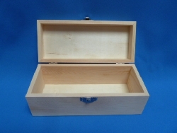 De Houtwagen | Rechthoekig Grenen Houten Opbergkist 20 x 8,5 x 7,8 cm met Deksel | houten kisten rechthoekig | € 8,50