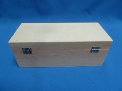 De Houtwagen | Rechthoekig Grenen Houten Opbergkist 20 x 8,5 x 7,8 cm met Deksel | houten kisten rechthoekig | € 8,50