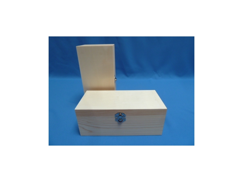 De Houtwagen | Rechthoekige Grenen Houten Opbergkist 23 x 11 x 9,1 cm met Deksel | houten kisten rechthoekig | € 10,95