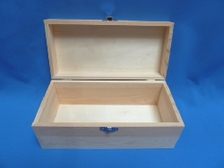 De Houtwagen | Rechthoekige Grenen Houten Opbergkist 23 x 11 x 9,1 cm met Deksel | houten kisten rechthoekig | € 10,95