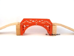 rode treinbaan brug