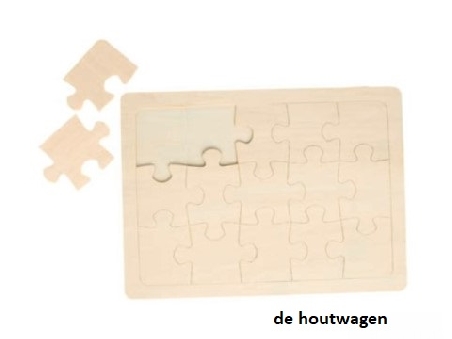 De Houtwagen | blanco houten puzzel | houten puzzels | € 6,95
