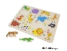 De Houtwagen | knop puzzel wilde dieren groot | houten puzzels met knopjes | € 9,95