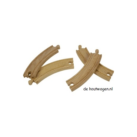 De Houtwagen | treinrails bochten klein | mentari losse rails e.d. | € 3,95