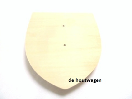 De Houtwagen | Houten schild blank– Onbewerkt hout met handvat | speelgoed naturel hout | € 6,50