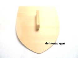 De Houtwagen | Houten schild blank– Onbewerkt hout met handvat | speelgoed naturel hout | € 6,50