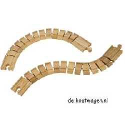 houten treinbaan rails flexibel