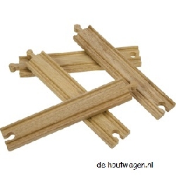 houten treinbaan rails recht lang