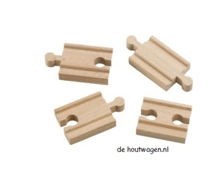 houten treinbaan rails mini dubbel