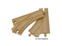 houten treinbaan splitsing 2-weg