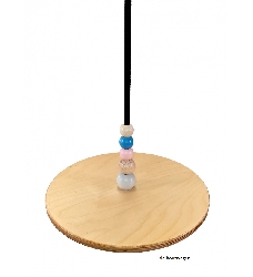 houten schommel rond met pastel kralen