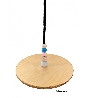 houten schommel rond met pastel kralen