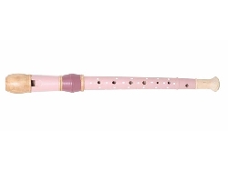 blokfluit roze met stippen