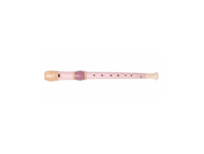 blokfluit roze met stippen