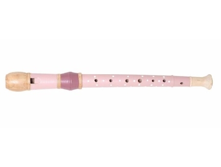 blokfluit roze met stippen