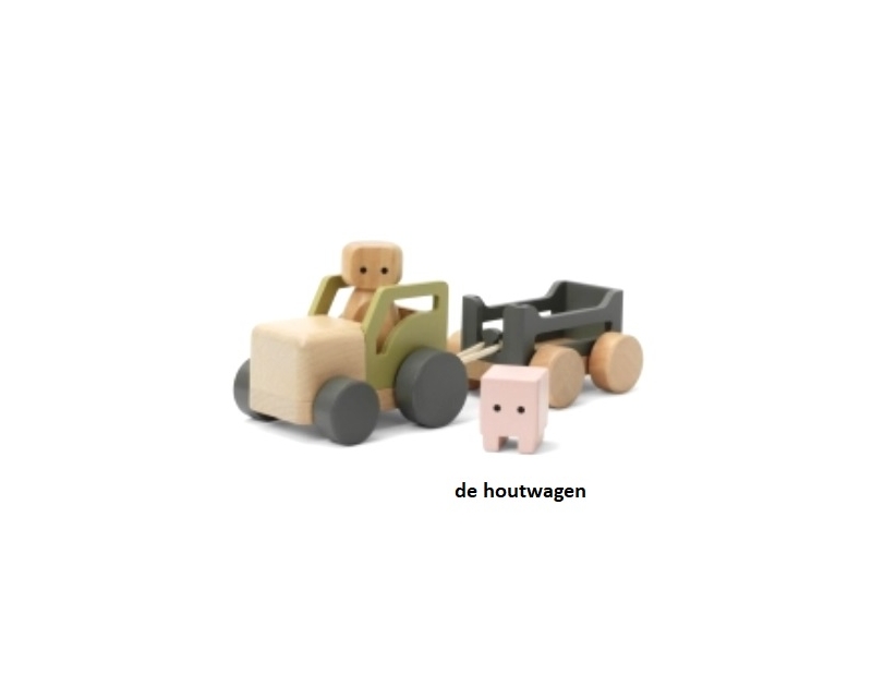 houten tractor set Micki