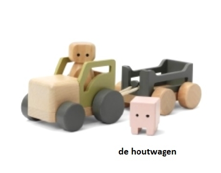 houten tractor set Micki