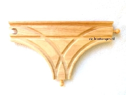 houten treinbaan T-splitsing