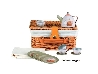 De Houtwagen | thee set blik Bos in rieten mand | kinder thee serviesjes | € 39,95