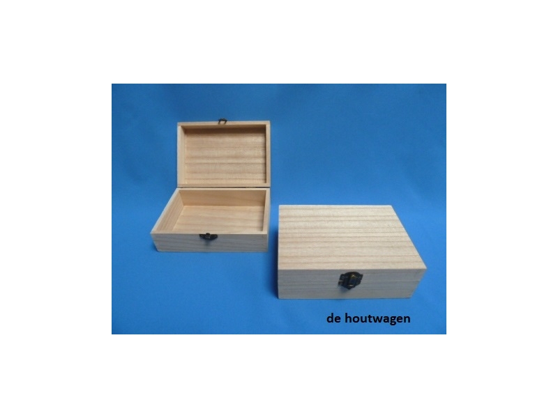 De Houtwagen | kistje 17 x 12 x 6 cm. - paulownia | houten kisten rechthoekig | € 4,95