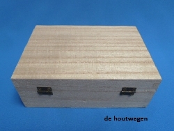 De Houtwagen | kistje 17 x 12 x 6 cm. - paulownia | houten kisten rechthoekig | € 4,95