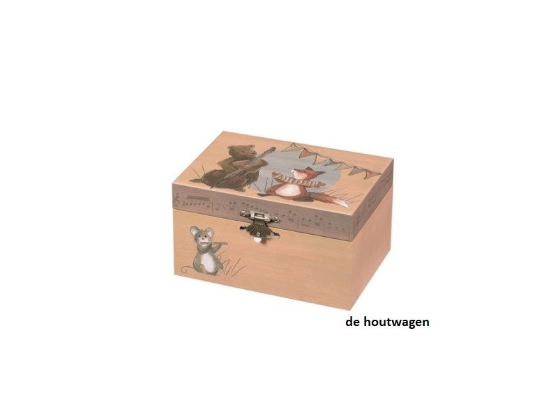 De Houtwagen | muziekdoosje muzikantjes | muziekdoosjes | € 22,50