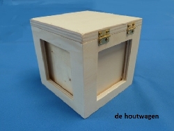 De Houtwagen | houten foto box  | houten kisten vierkant | € 9,95