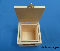 De Houtwagen | houten foto box  | houten kisten vierkant | € 9,95