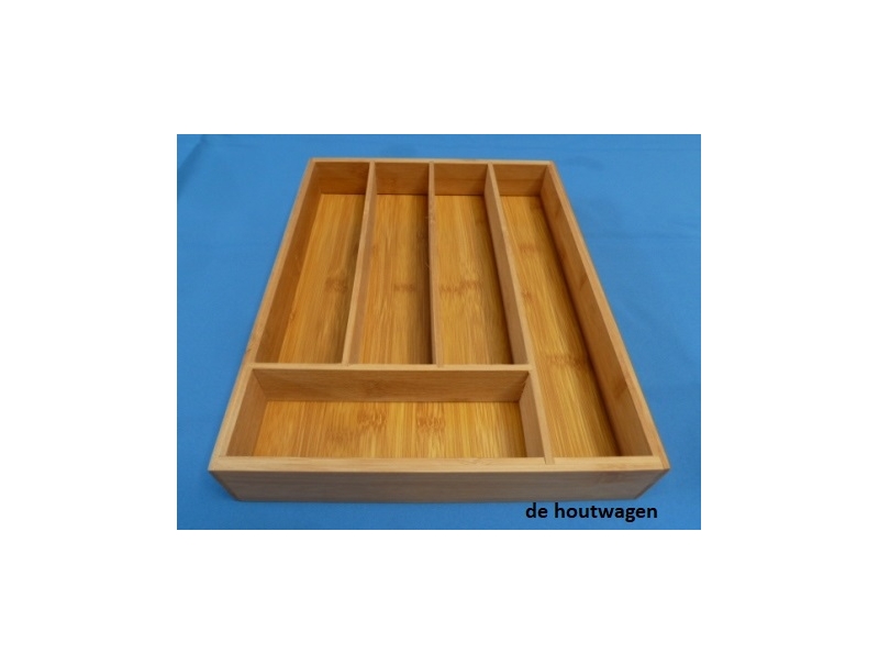 De Houtwagen | bestekbak bamboe | diversen blank hout | € 14,95