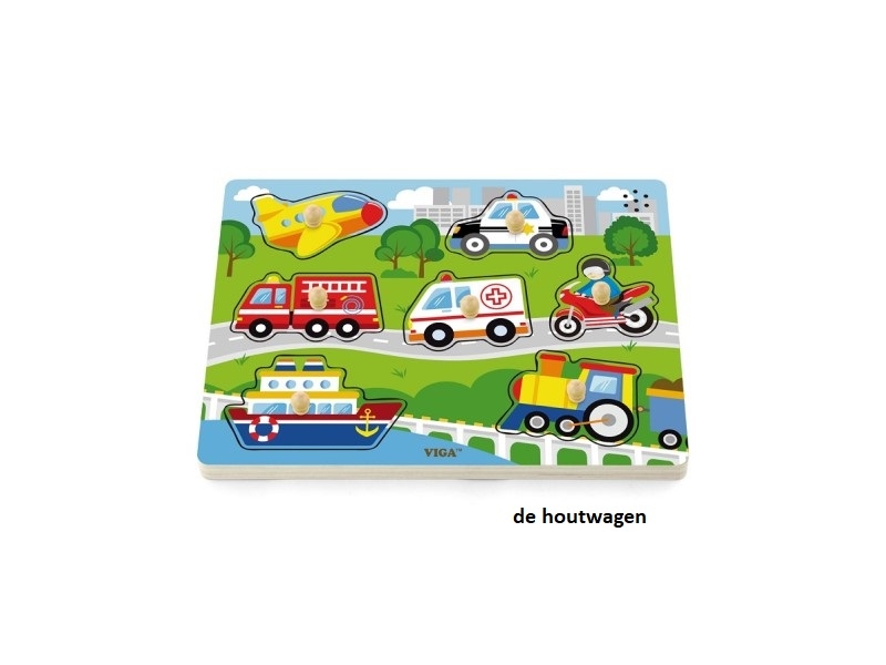 knoppuzzel met geluid voertuigen